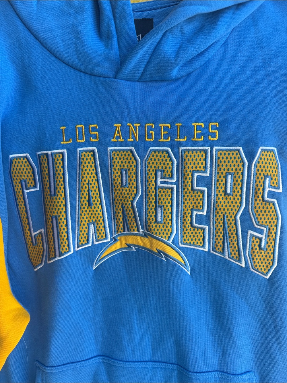 NFL Los Angeles Chargers Blue and Yellow Pullover Hoodie